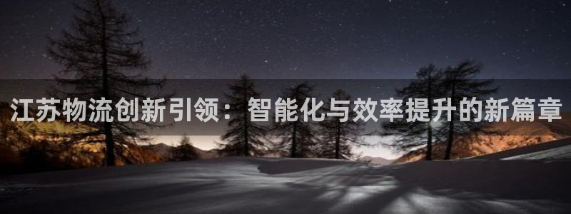 狗子28加拿大能提现吗：江苏物流创新引领：智能化与效率提升的